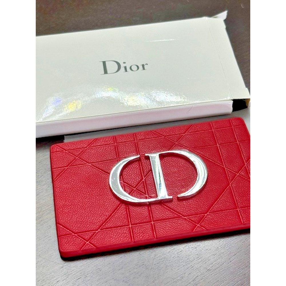 Christian Dior Mirror Logo CD Red x Silver w/Box Novelty Limited RARE - NEW!!!